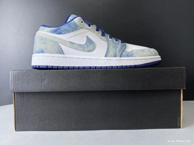 Washed Low 1 Air Jordan Denim CZ8455-100 0722